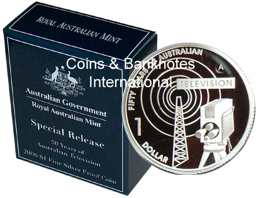 2006 Australia silver $1 (50 Years Television-ANDA show issue)